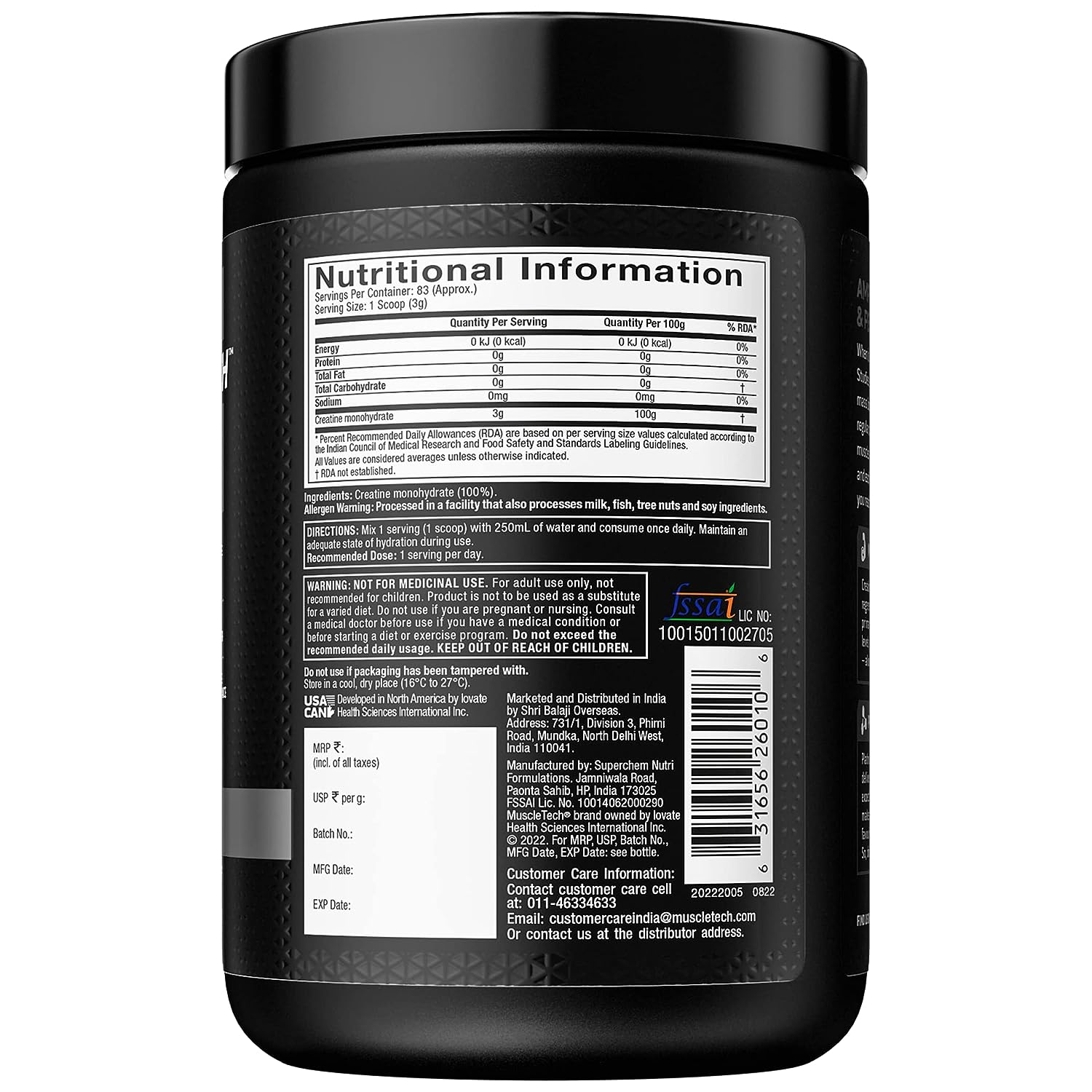 MuscleTech Platinum 100% Creatine