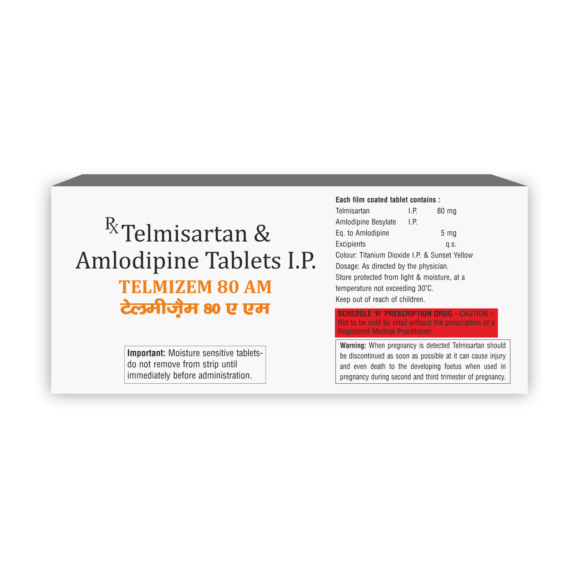 Telmizem 80 AM Tablet