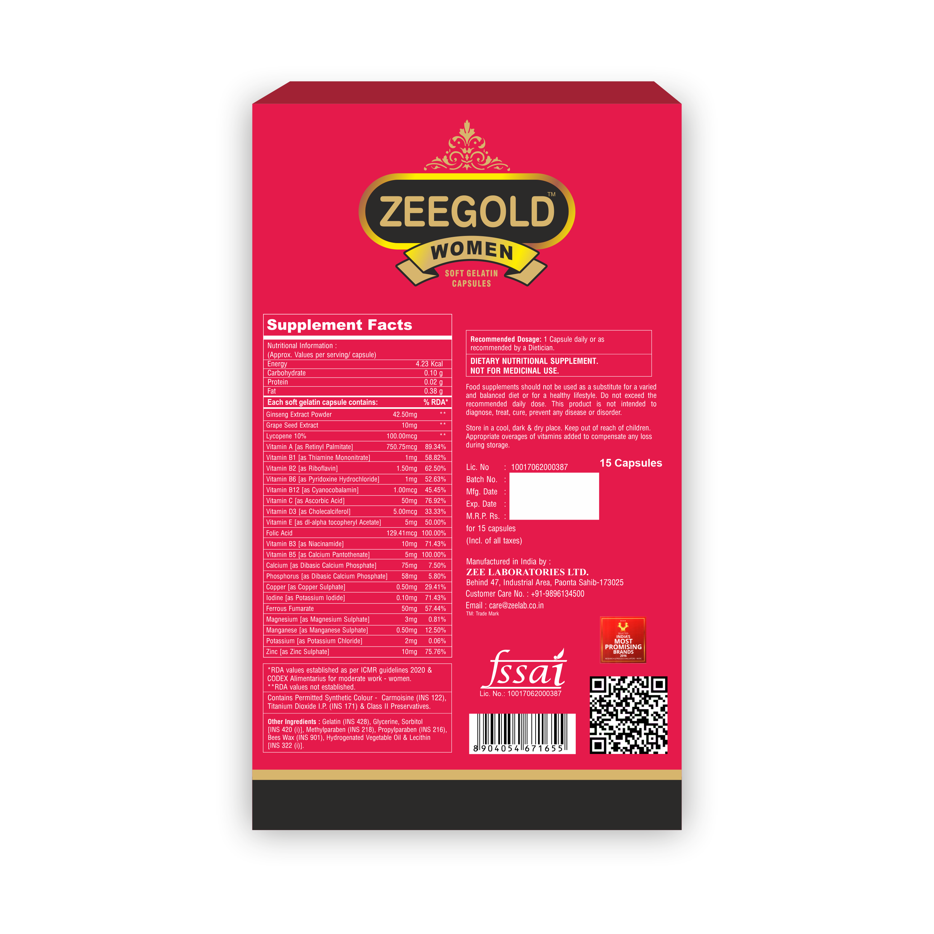 ZeeGold Stamina Power Capsules for Women