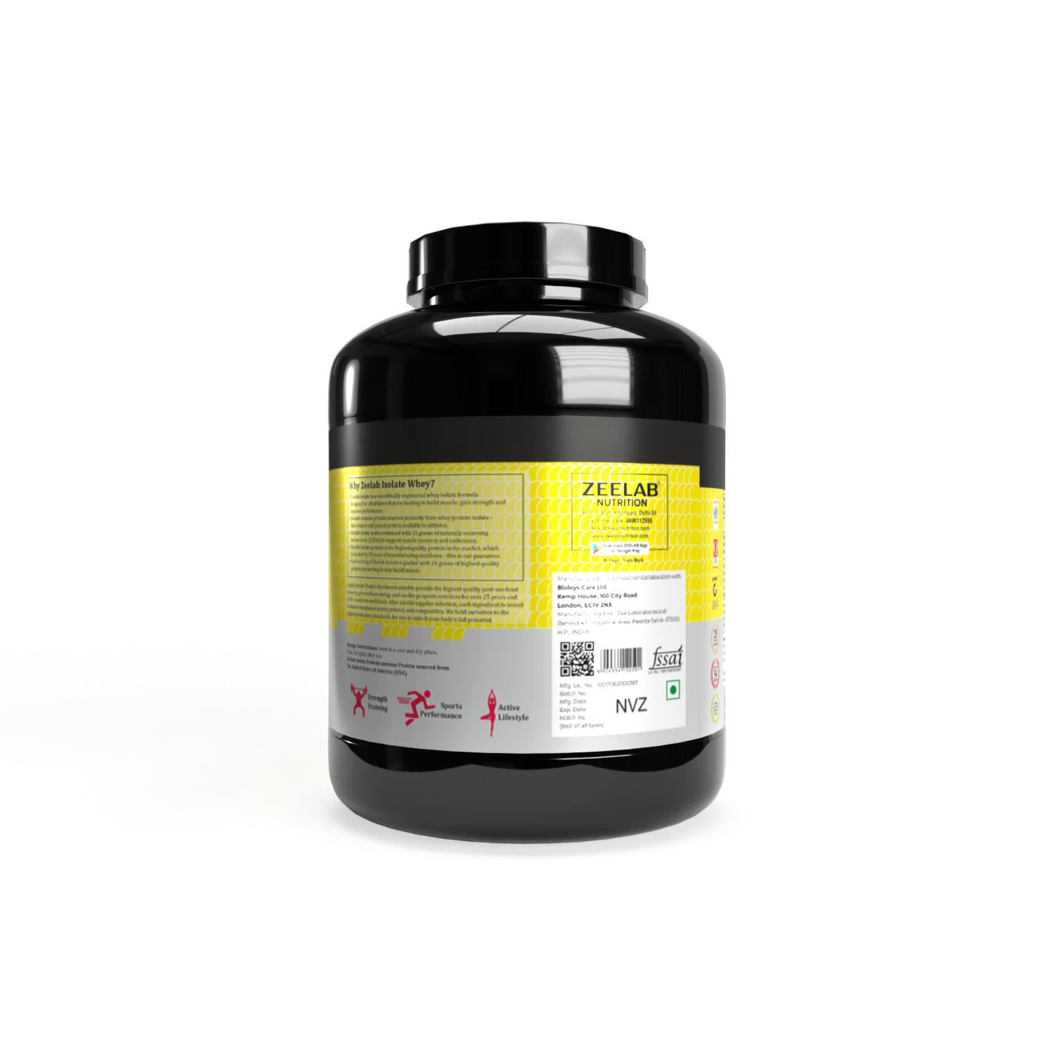 ZEELAB Whey Protein Isolate Powder French Vanilla Creme