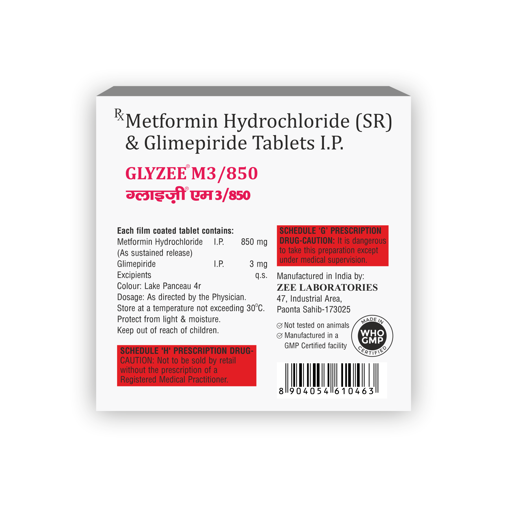 Glyzee M3 850 Tablet
