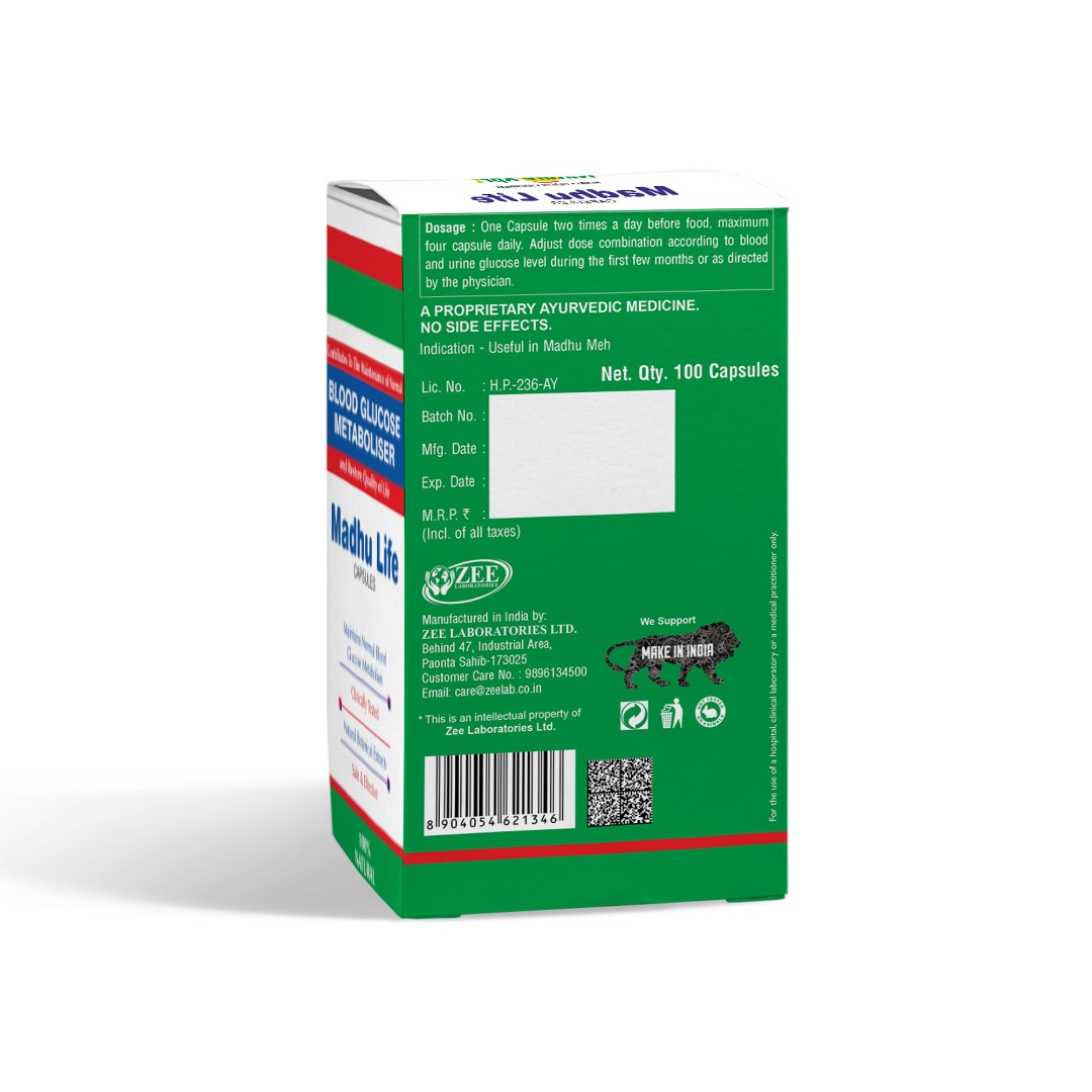 NatureXprt Madhu Life Capsules | 100% Natural Ayurvedic Medicine For Diabetes