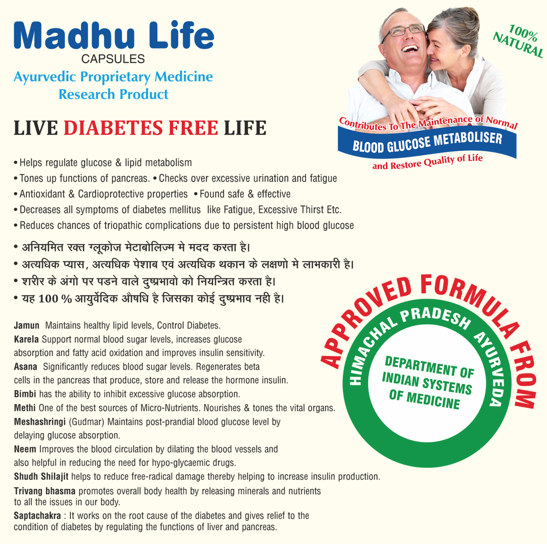 NatureXprt Madhu Life Capsules | 100% Natural Ayurvedic Medicine For Diabetes