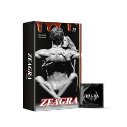 Zeagra Dotted Condoms - Chocolate Flavor | 10 Pcs Box