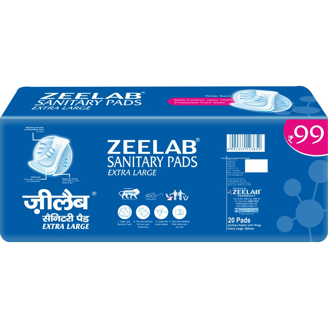 Zeelab Sanitary Pad (Extra Large) 20 Pads