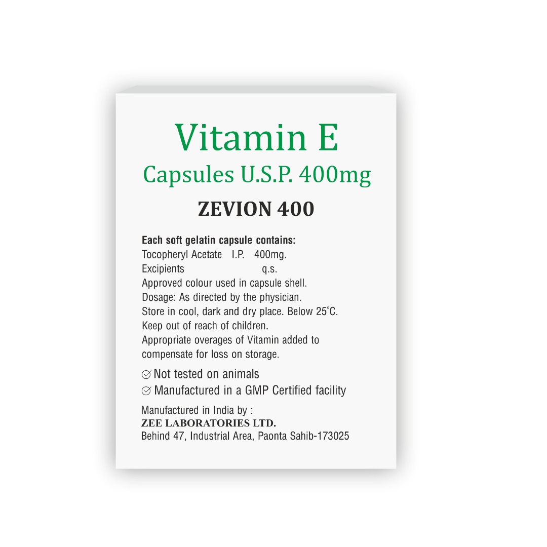 Zevion 400 Vitamin E Softgel Capsule