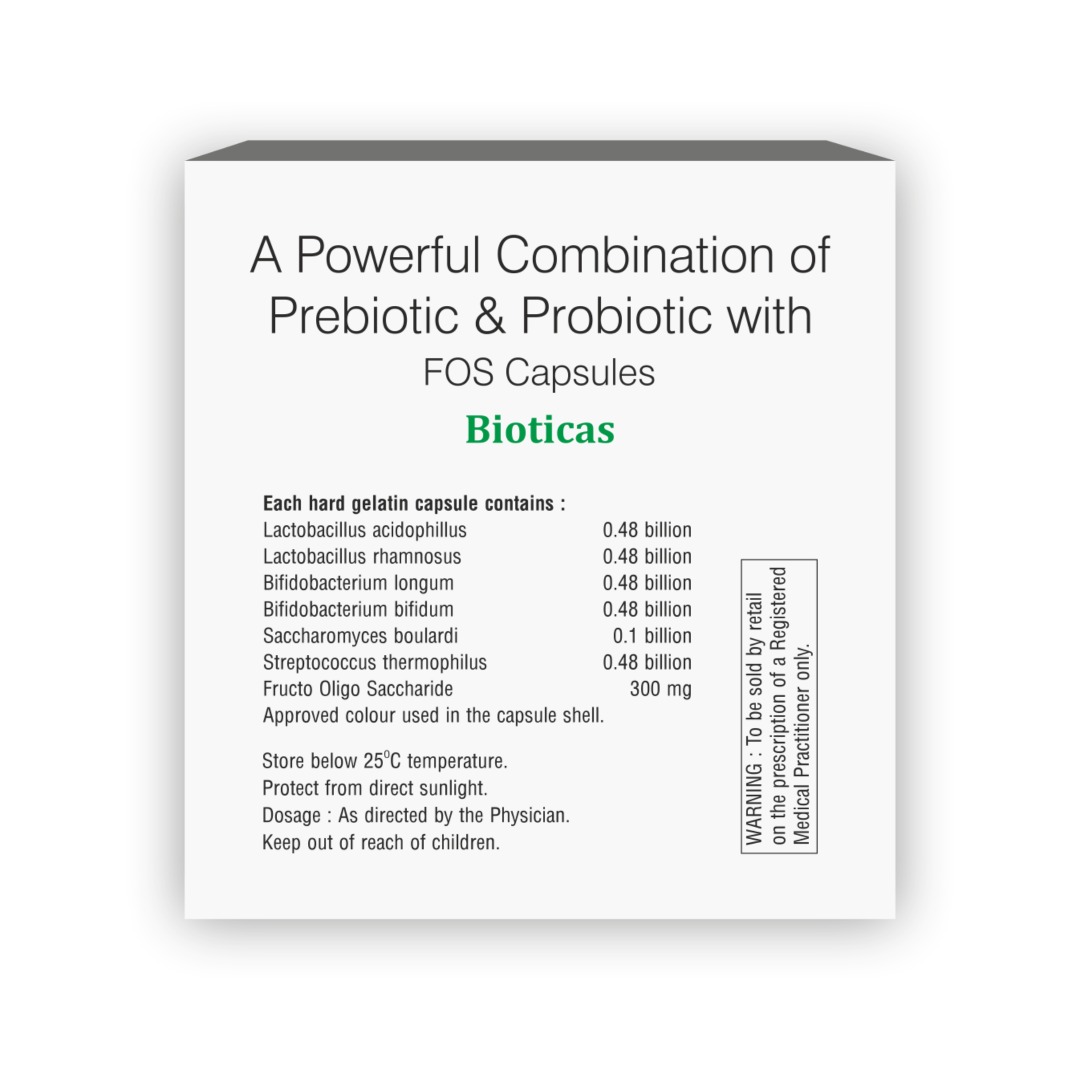 Bioticas Prebiotic and Probiotic Capsule