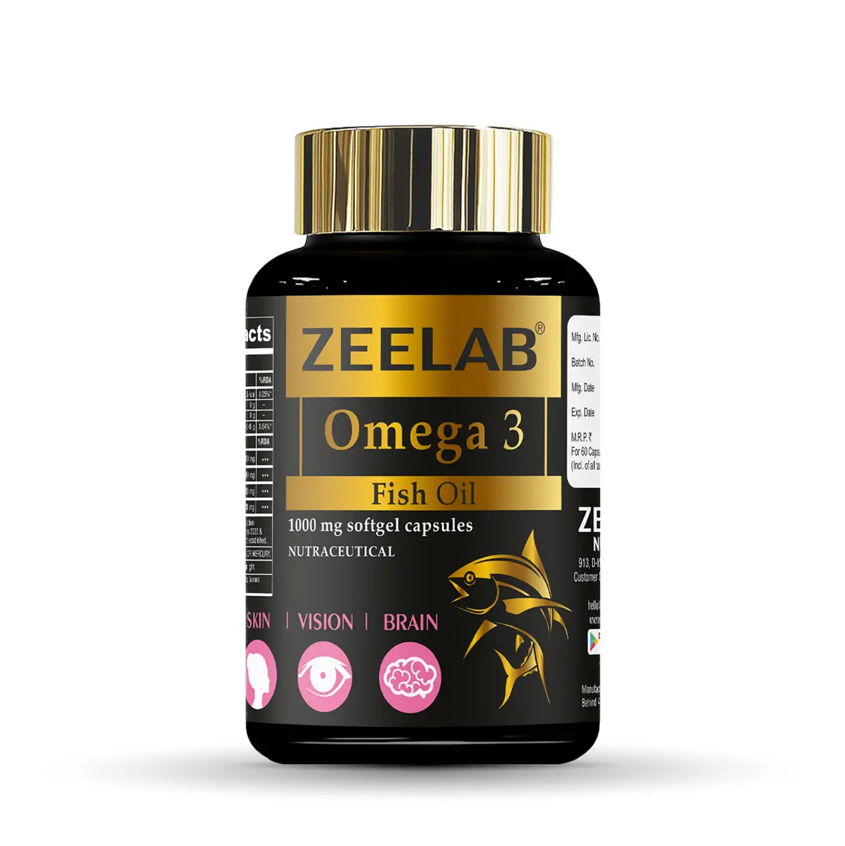 Zeelab Omega 3 Fish Oil Capsules for low sperm motility treatment