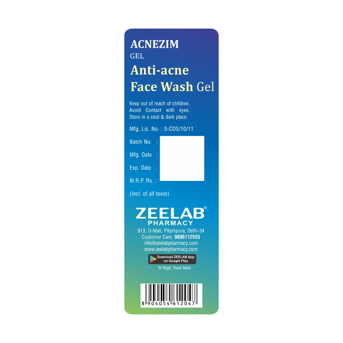 Acnezim Anti Acne Face Wash Gel