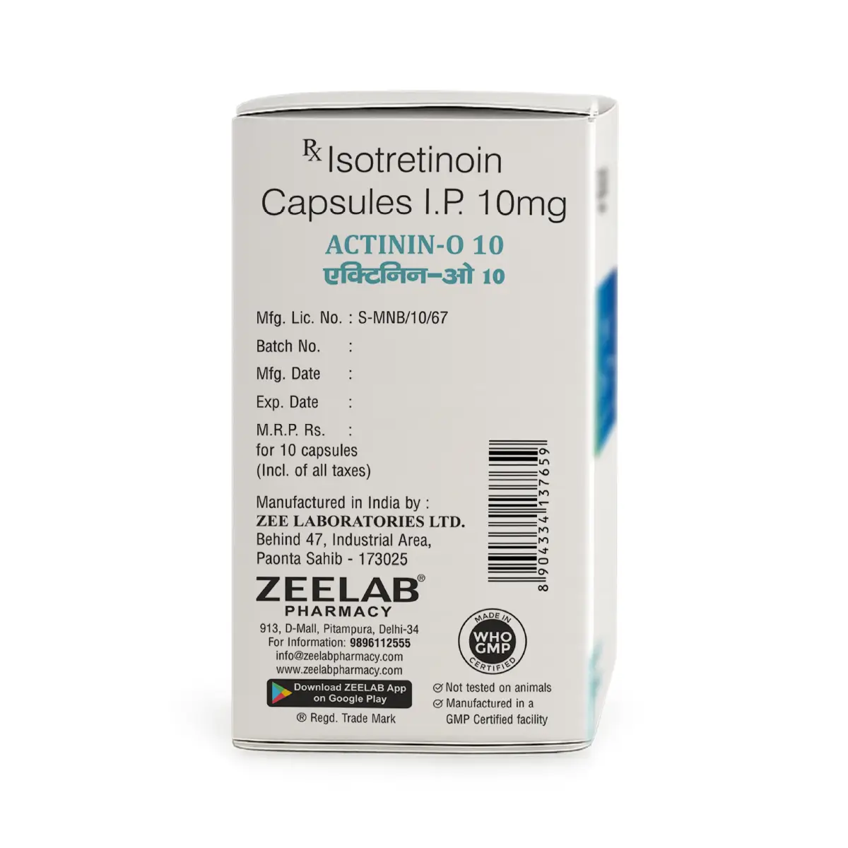 Actinin O 10 Capsule