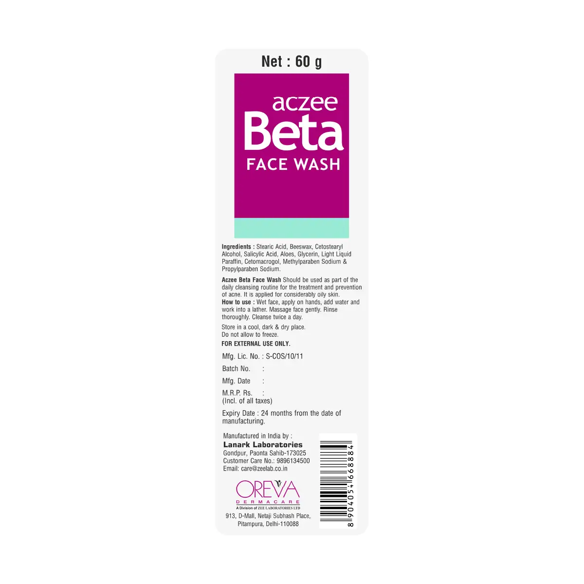 Aczee Beta Face Wash