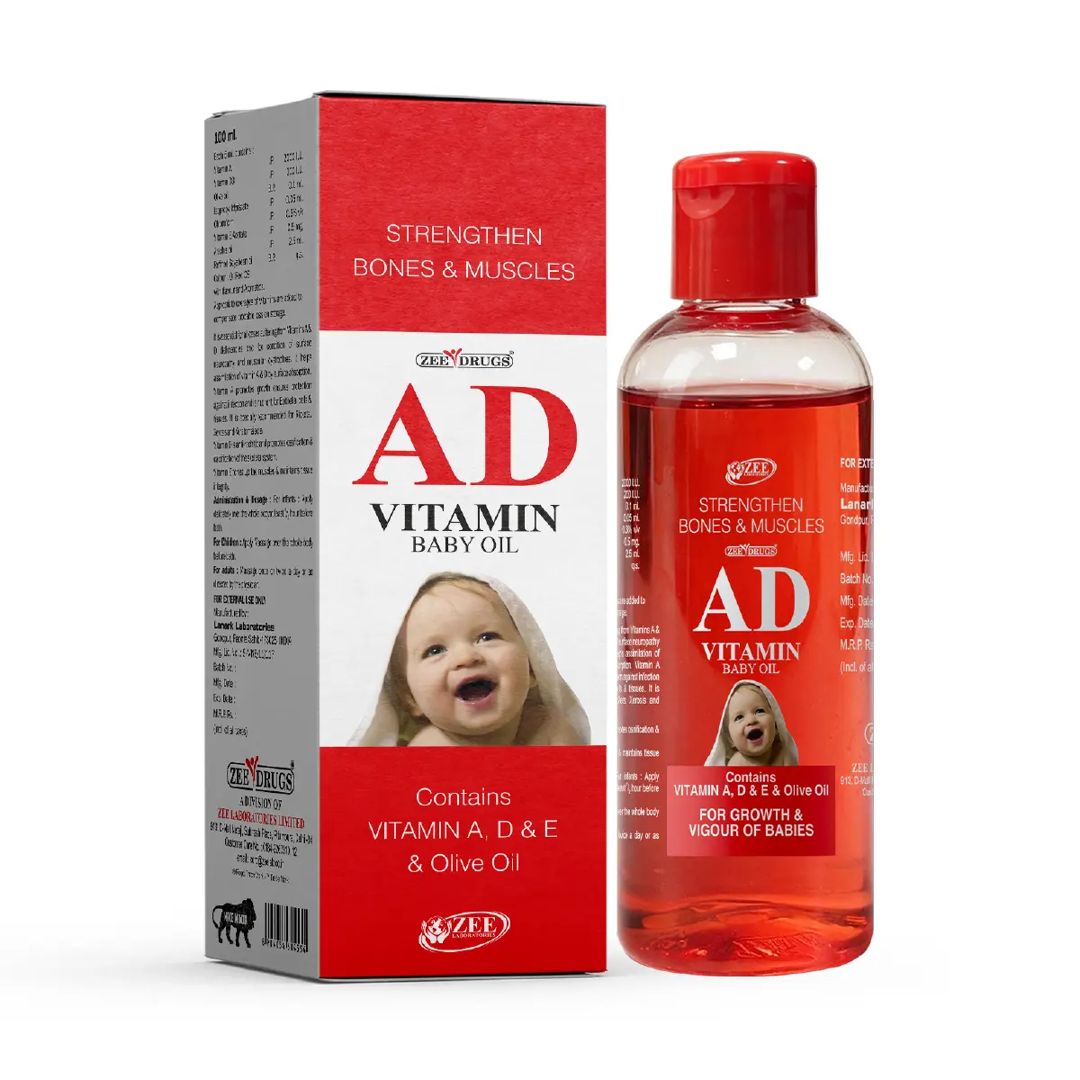 AD Vitamin Baby Oil 100ml | Baby Massage Oil | For Baby Skin Care