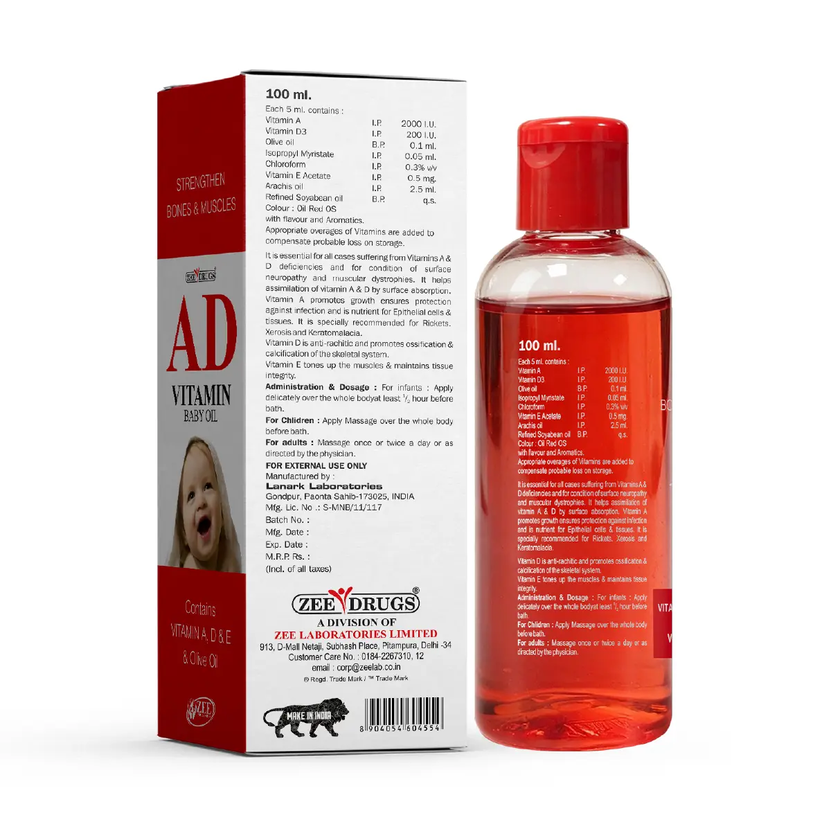 AD Vitamin Baby Oil 100ml