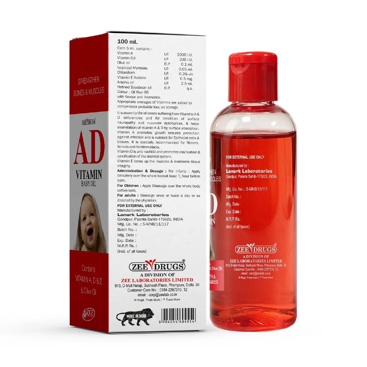AD Vitamin Baby Oil 100ml