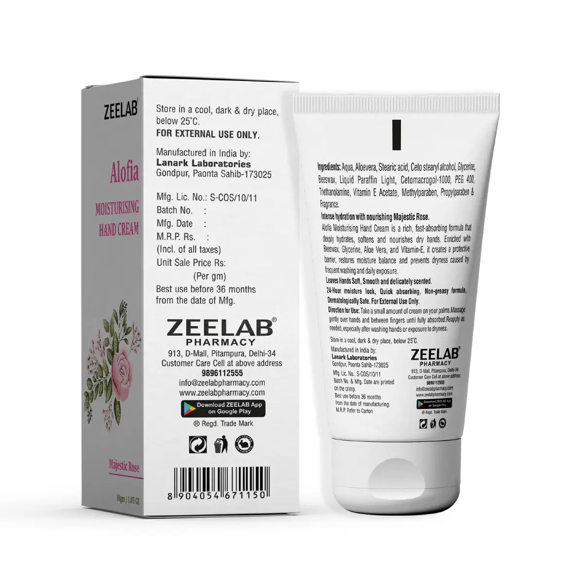 ALOFIA Moisturising Hand Cream &ndash; Majestic Rose