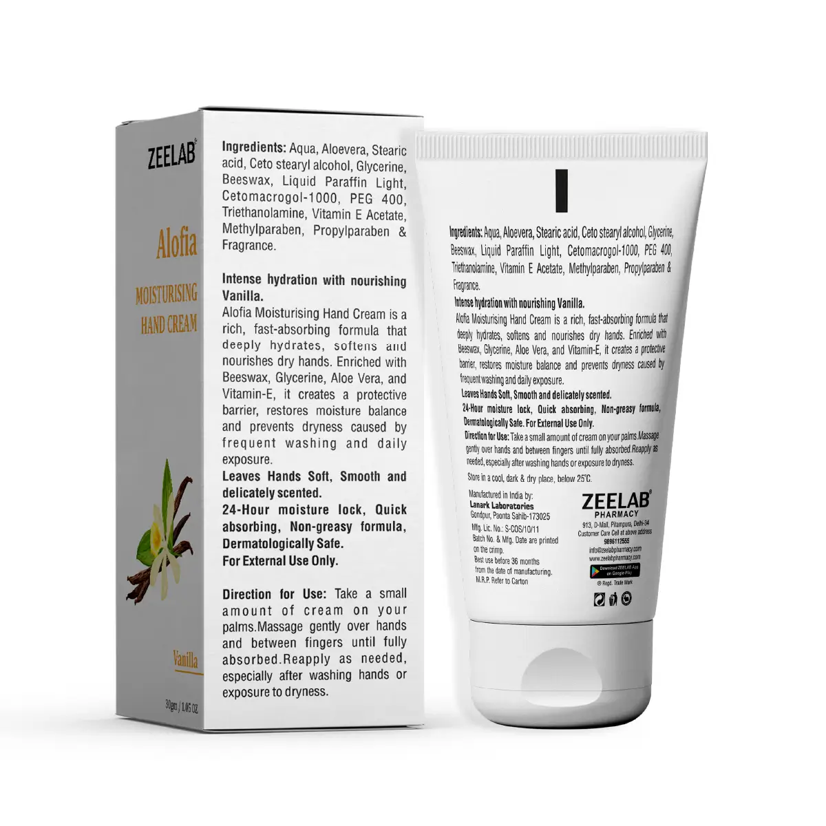 ALOFIA Moisturising Hand Cream &ndash; Vanilla