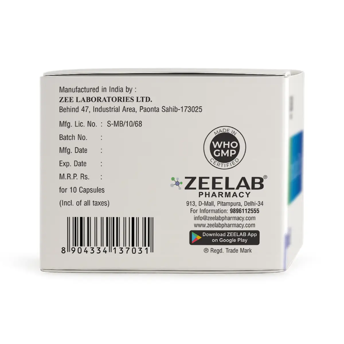 Amoxible 250 Antibiotic Capsule