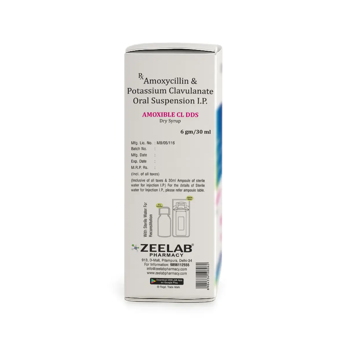 Amoxible CL DDS Antibiotic Oral Suspension