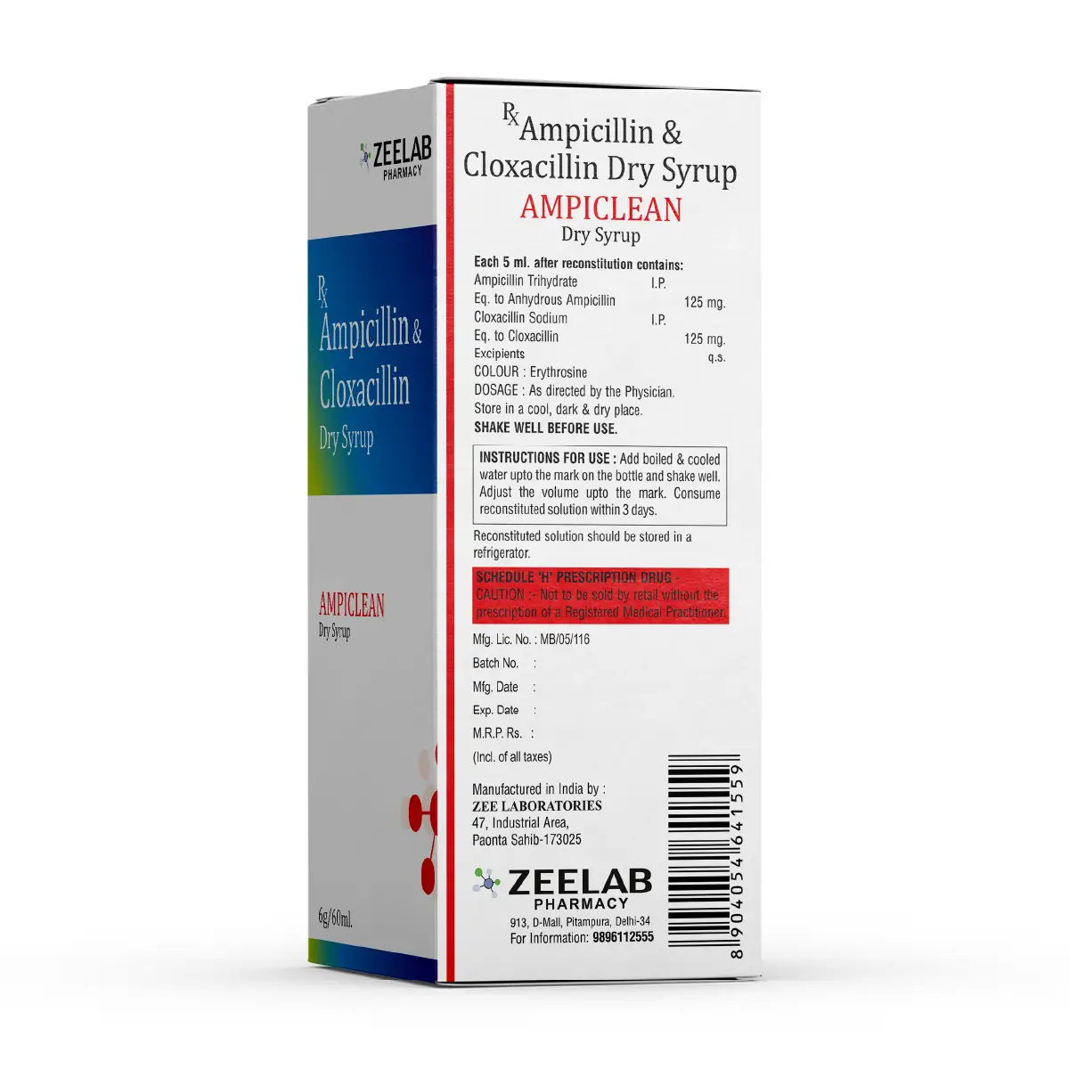 Ampiclean Antibiotic Dry Syrup