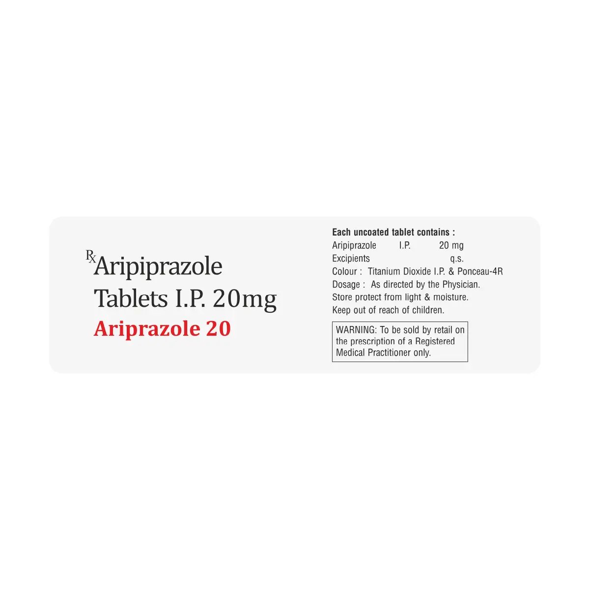 Ariprazole 20 Antipsychotic Tablet