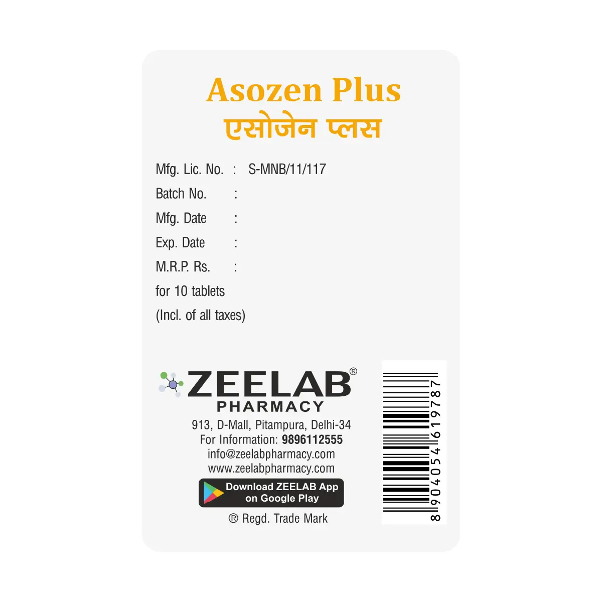 Asozen Plus Tablet