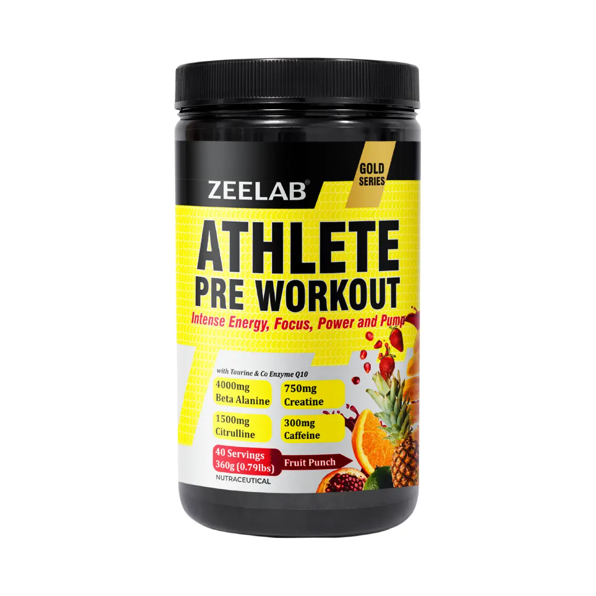 Zeelab Athlete Pre Workout Fruit Punch - 360gm