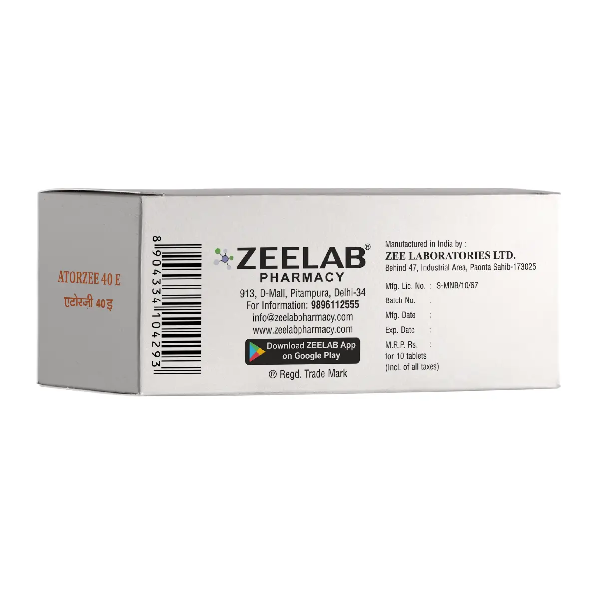 Atorzee 40 E Tablet