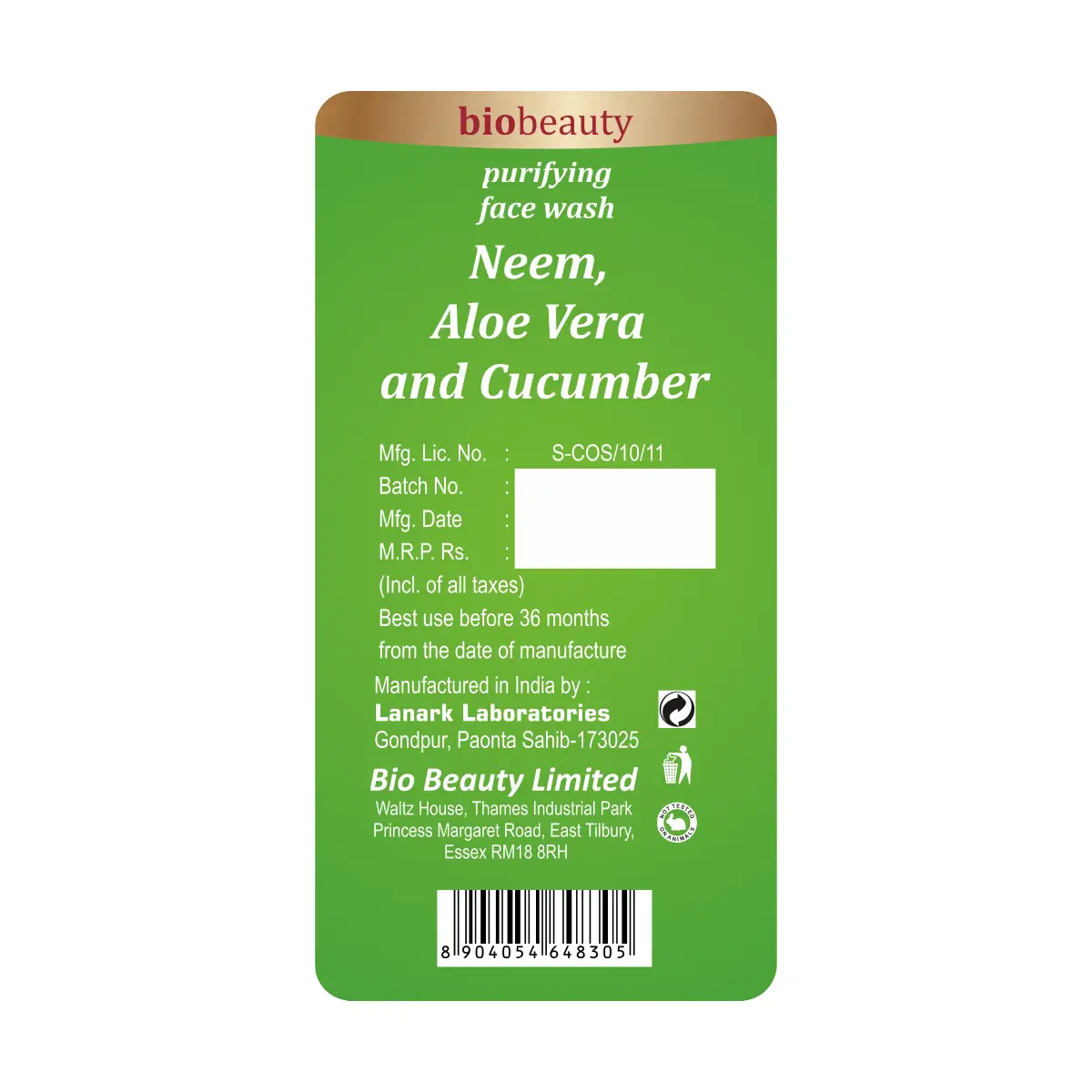 Bio Beauty Aloe Vera Neem Face Wash