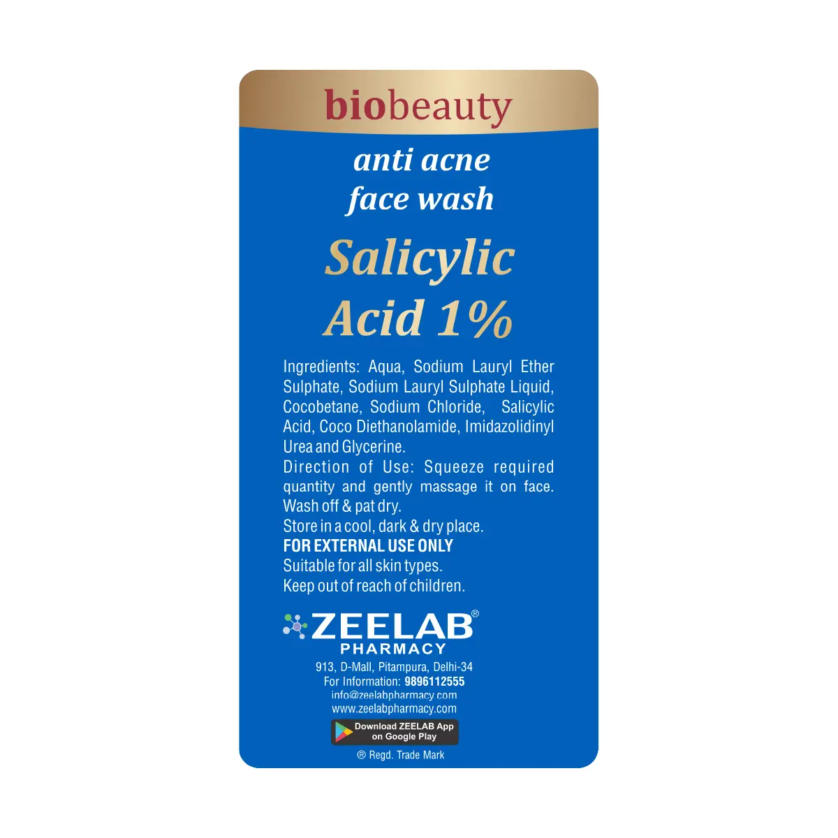 1% Salicylic Acid Face Wash