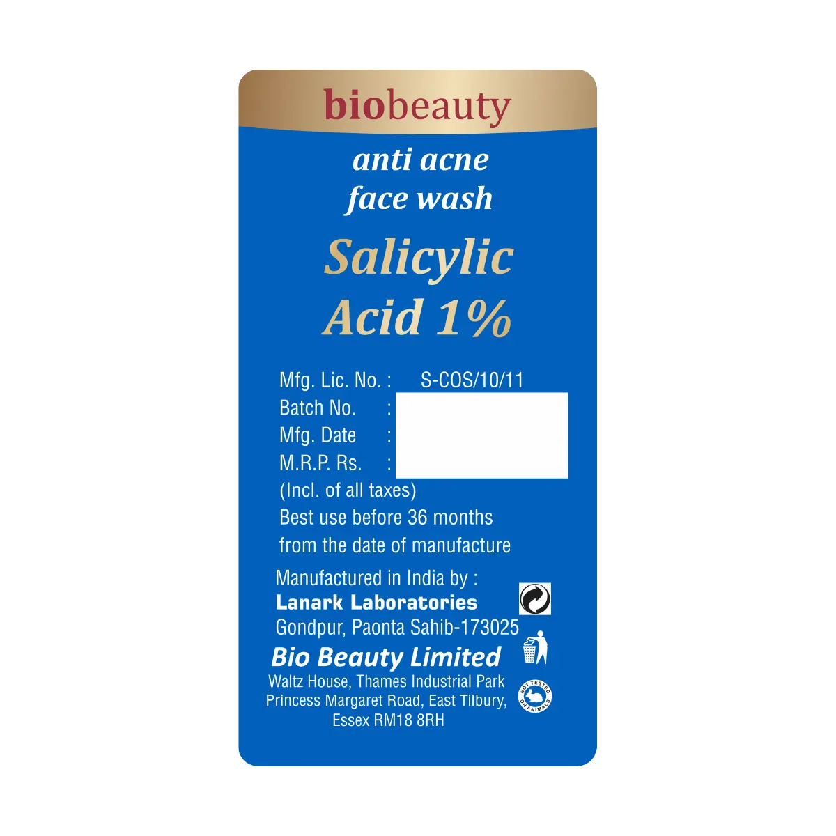 1% Salicylic Acid Face Wash