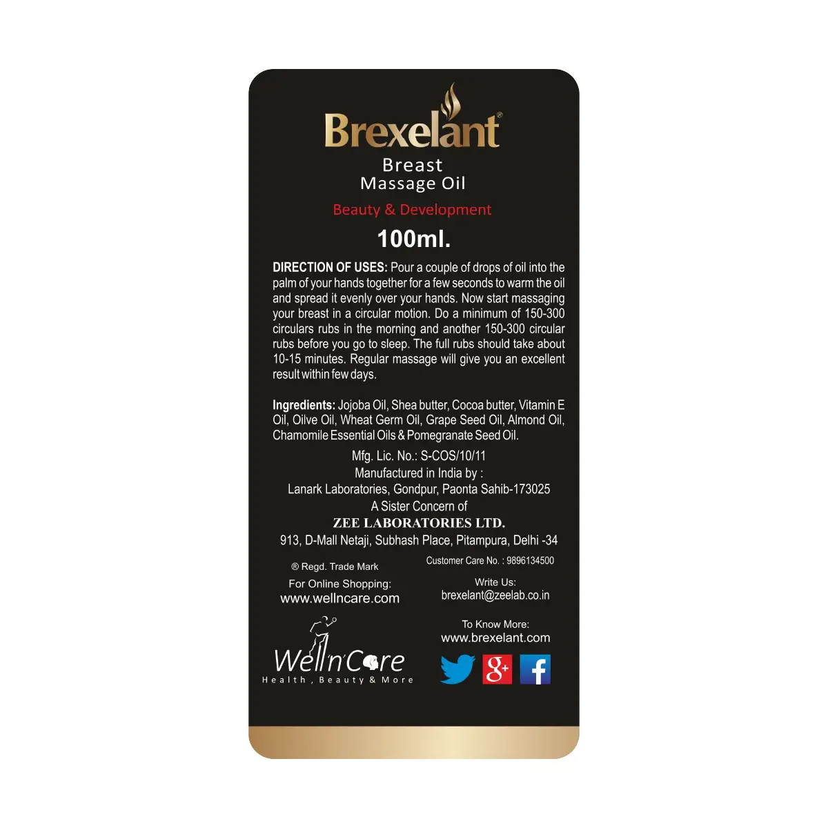 Brexelant Breast Massage Oil 100ml