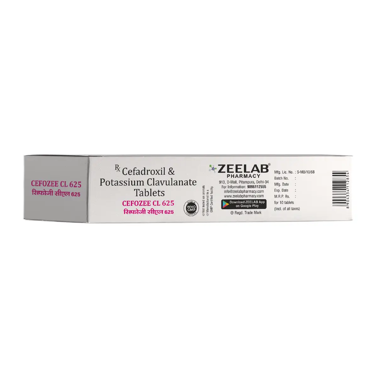 Cefozee CL 625 Antibiotic Tablet