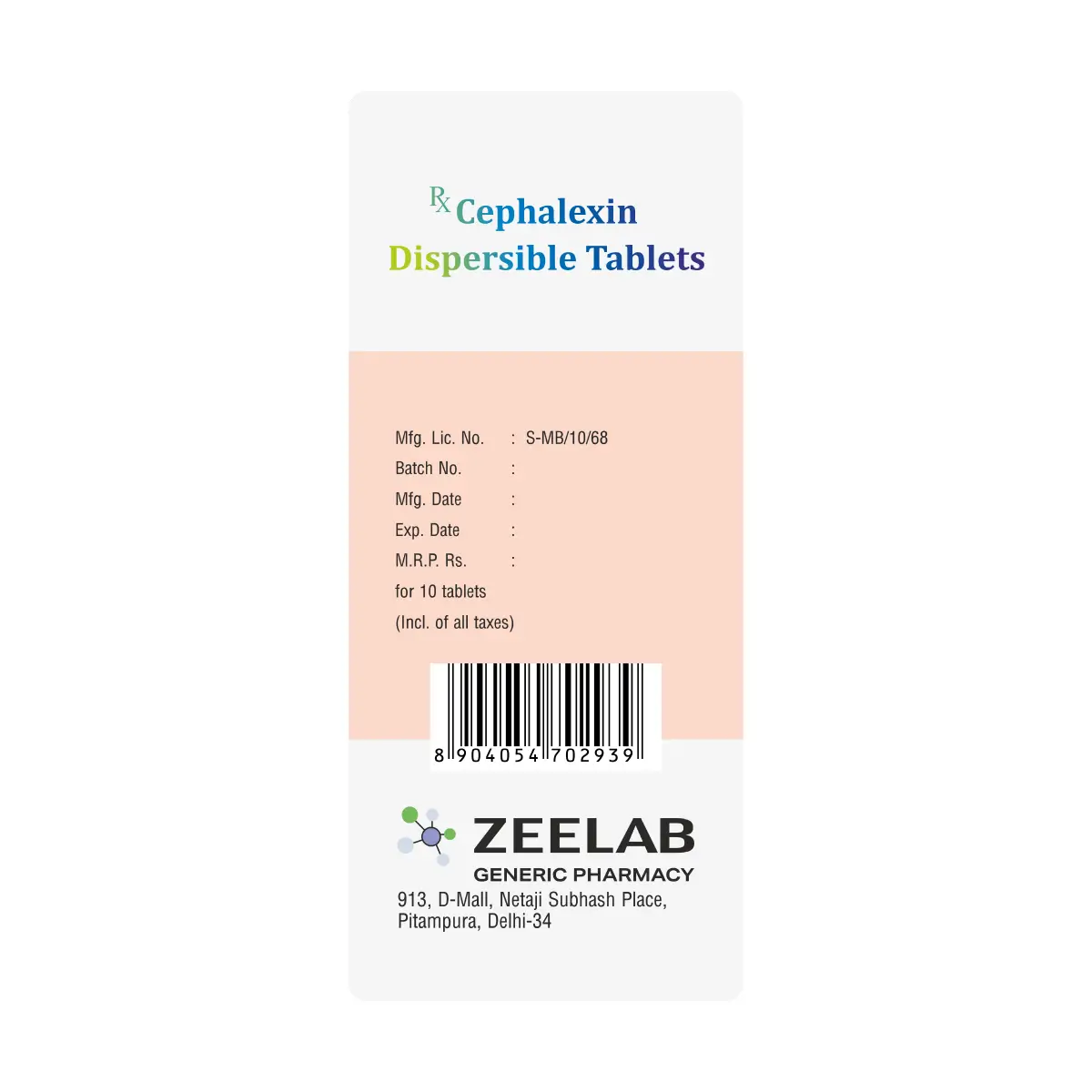 Celazin 250 DT Antibacterial Tablet