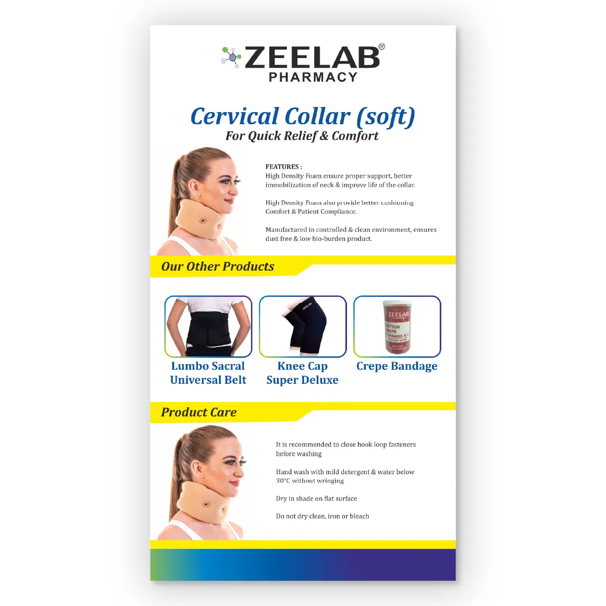 Cervical Collar Soft for Neck Support Small Size