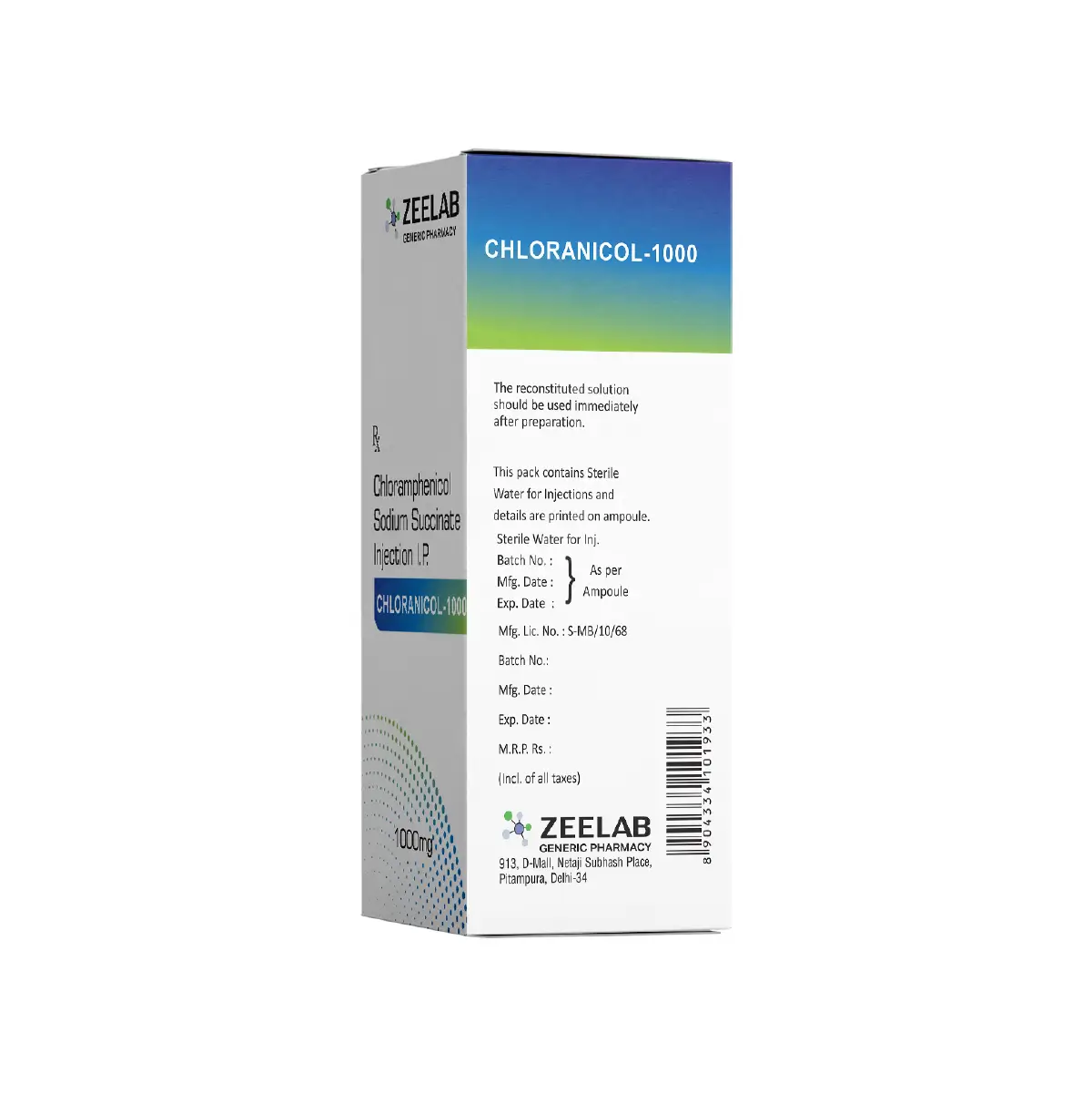 Chloranicol 1000 Antibiotic Injection