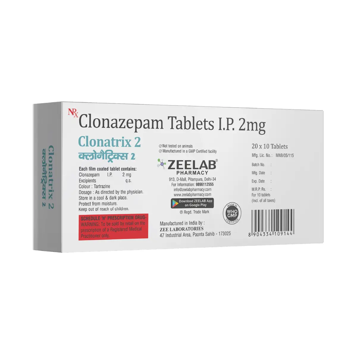 Clonatrix 2 Anticonvulsant Tablet