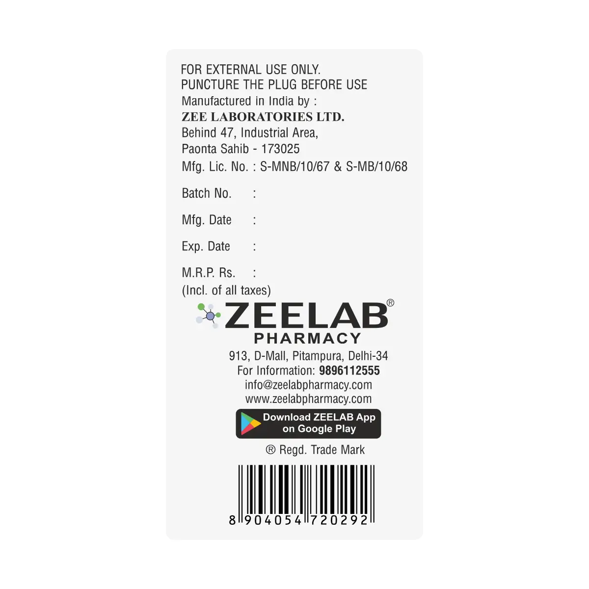 Clotrizee B Antifungal Lotion 15 ml | Treats Fungal Skin Infections & Itching