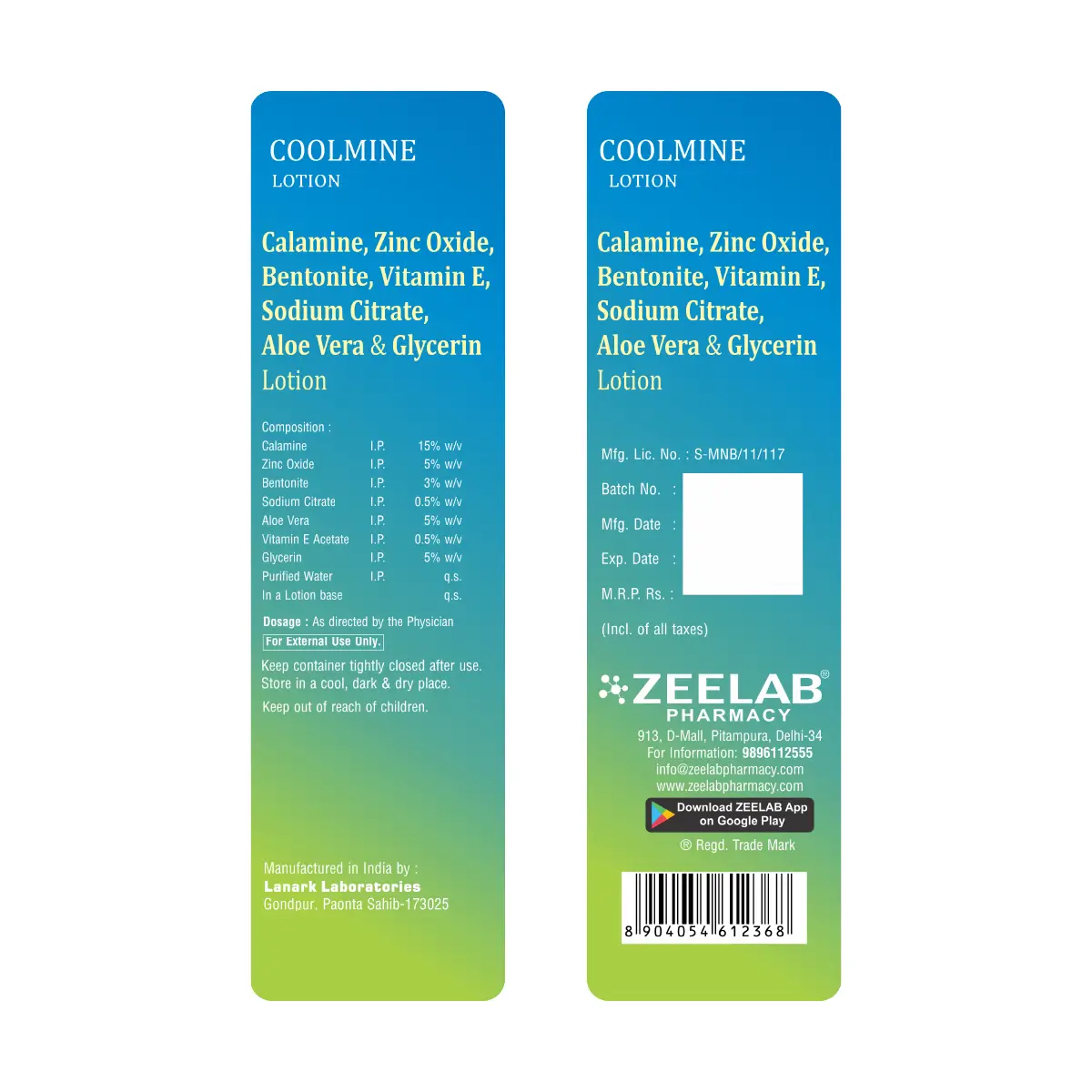 Coolmine Cooling Lotion | Fast Relief for Aches, Sprains & Sore Muscles