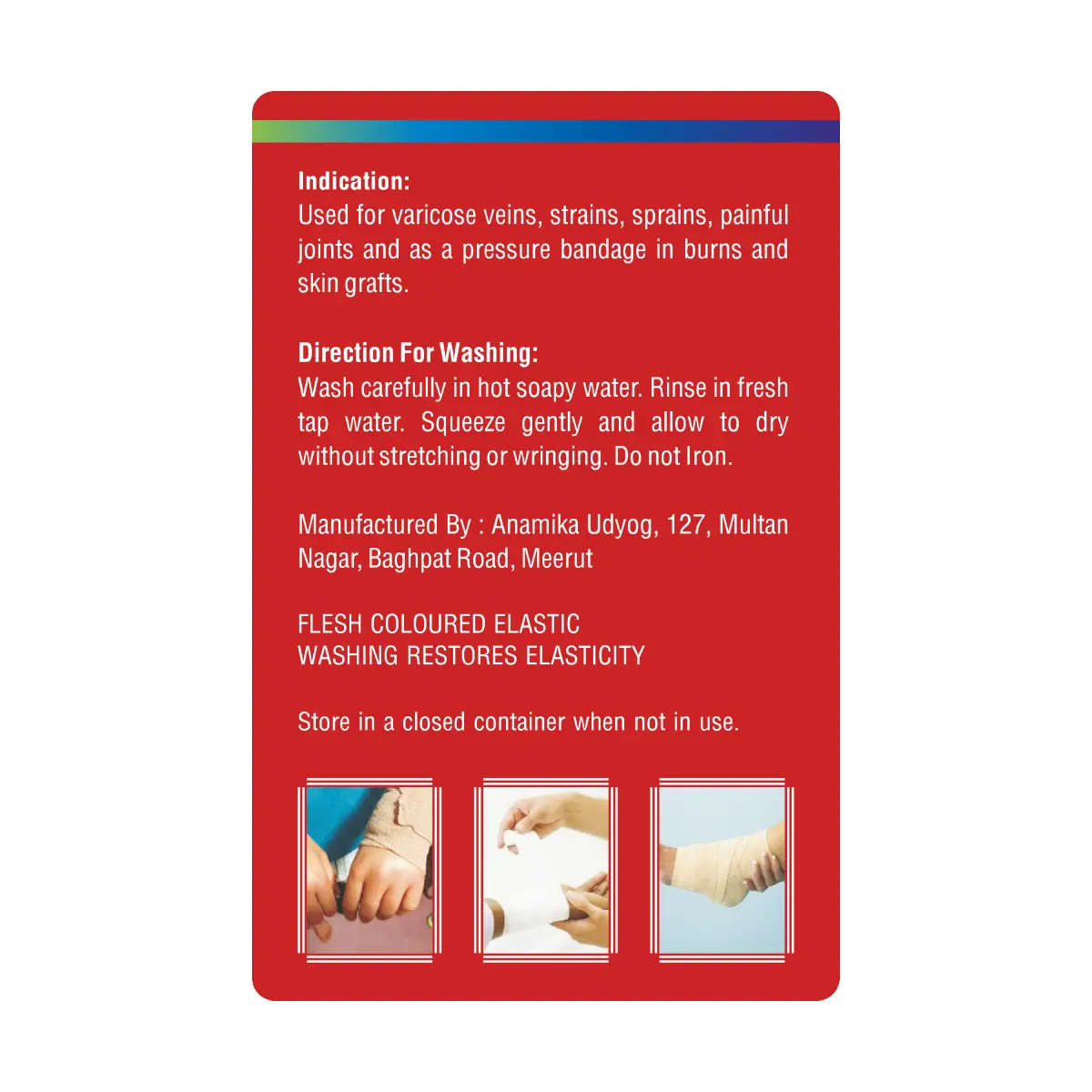 Cotton Crepe Bandage (4m x 10cm) for Muscle Support Joint Pain Relief