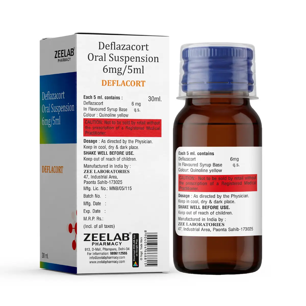 Deflacort 6mg Oral Suspension