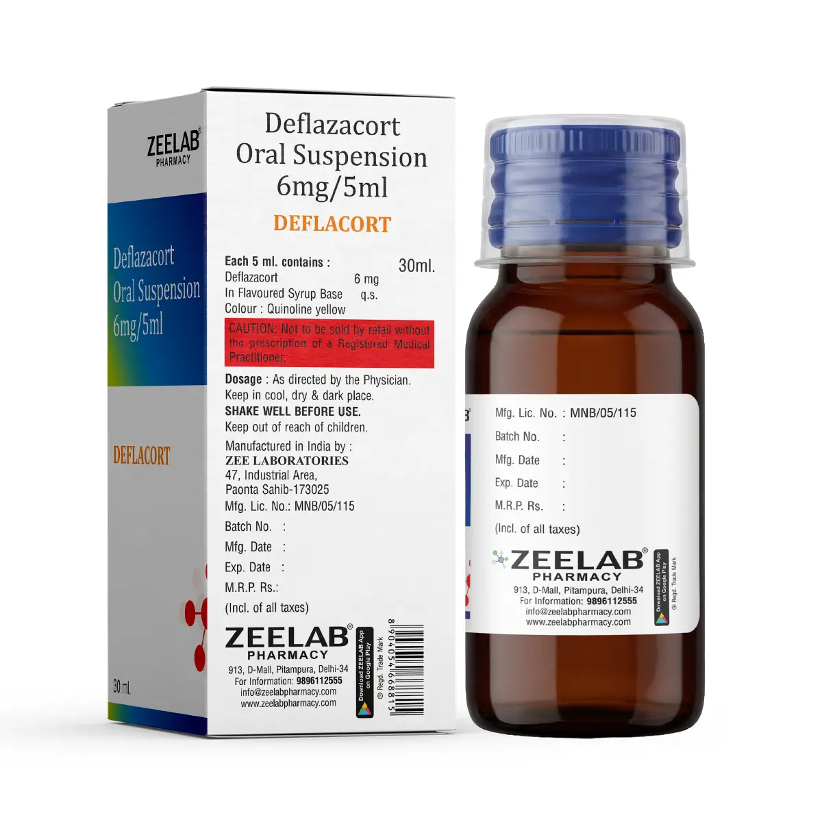 Deflacort 6mg Oral Suspension