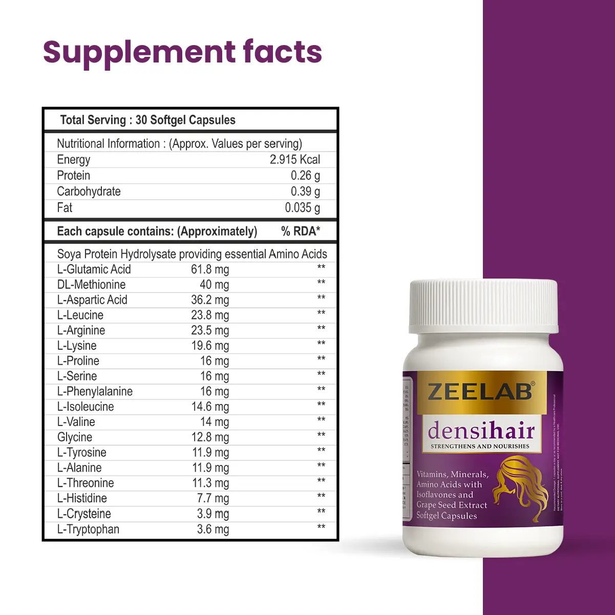 Densihair Softgel Capsule For Women