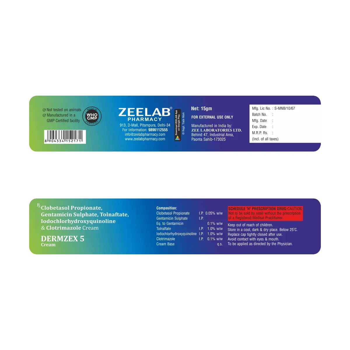 Dermzex-5 Ointment | Fungal Skin Rash & Itching