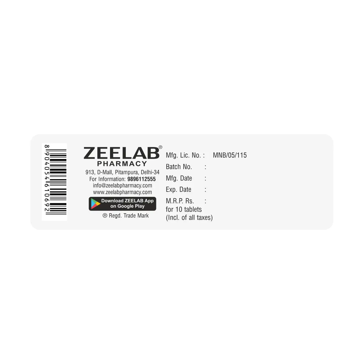Dezeedine 10 Tablet