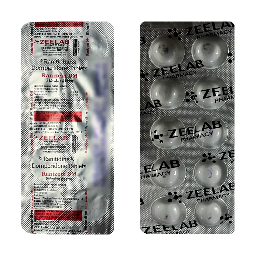 domperidone 10mg + ranitidine 150mg tablet