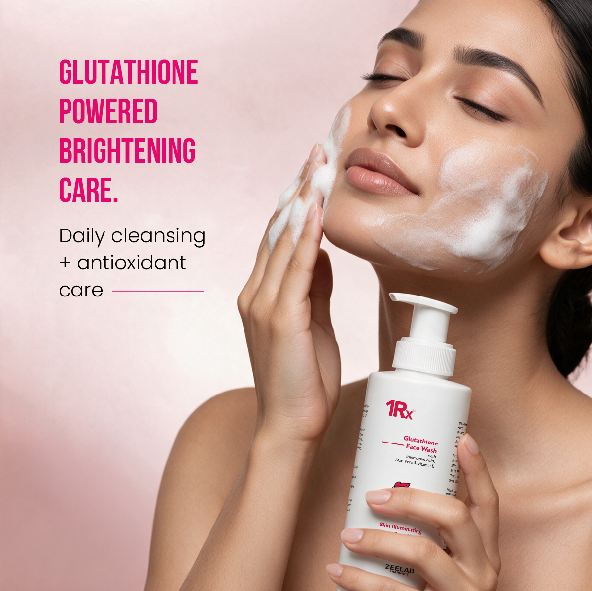 glutathione face wash for glowing skin