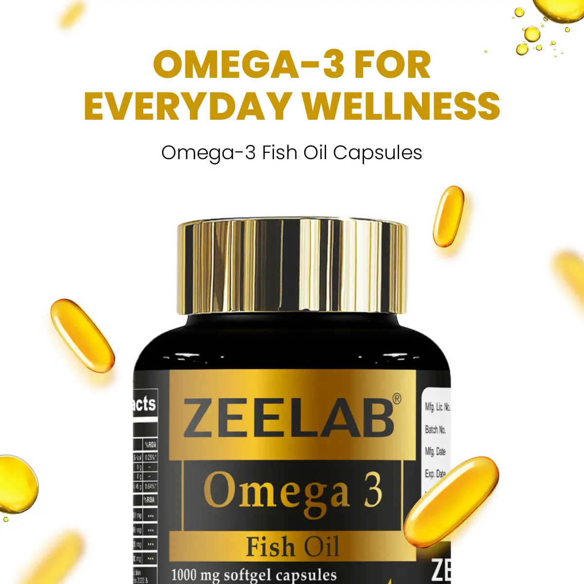 zeelab omega 3 fish oil capsules for everyday wellness