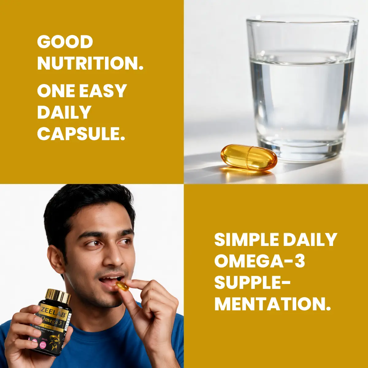 zeelab omega 3 fish oil capsule daily supplement