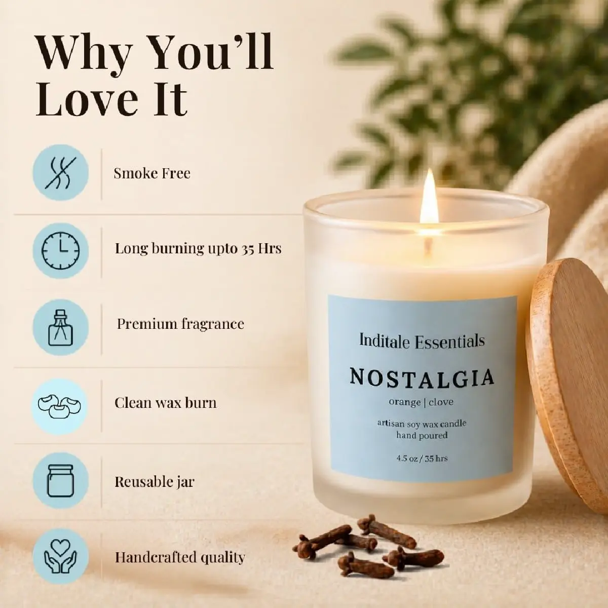 Frosted Jar Candle With Lid - Orange & Clove - (Nostalgia)