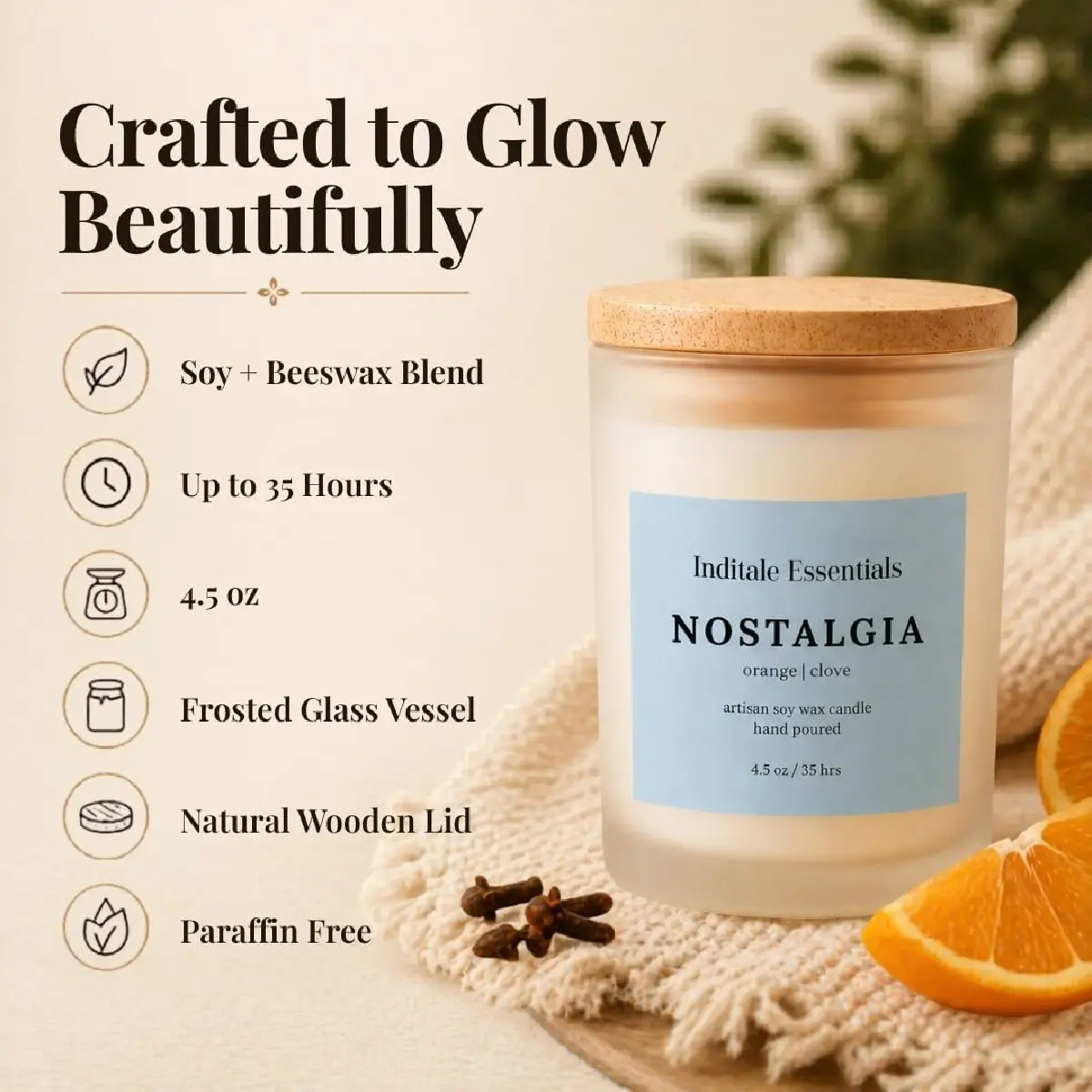 Frosted Jar Candle With Lid - Orange & Clove - (Nostalgia)